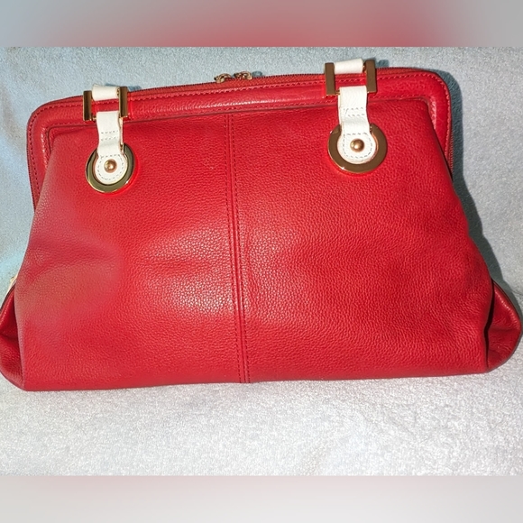 La Gioe Toscana the Italian Collection red leather shoulder bag. - Picture 2 of 12